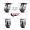 Service Caster 4 Inch Thermoplastic Caster Set with Roller Bearing 2 Swivel Lock and 2 Rigid SCC-35S420-TPRRF-BSL-2-R-2 - alternate 2
